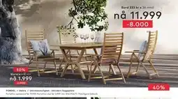 Skeidar Portefino spisebord tilbud