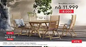 Skeidar Portefino spisebord tilbud