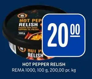 Rema 1000 HOT PEPPER RELISH tilbud