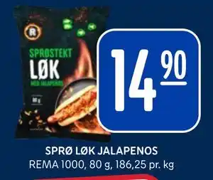 Rema 1000 SPRØ LØK JALAPENOS tilbud