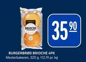 Rema 1000 BURGERBRØD BRIOCHE 4PK tilbud