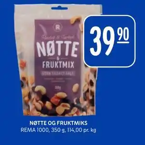 Rema 1000 NØTTE OG FRUKTMIKS tilbud