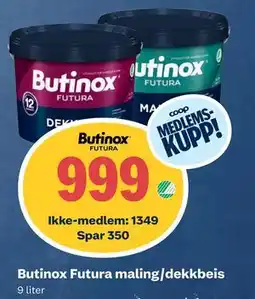 Obs Bygg Butinox Futura maling/dekkbeis tilbud