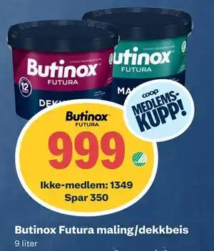 Obs Bygg Butinox Futura maling/dekkbeis tilbud