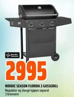 Obs Bygg NORDIC SEASON FLORIDA 3 GASSGRILL tilbud