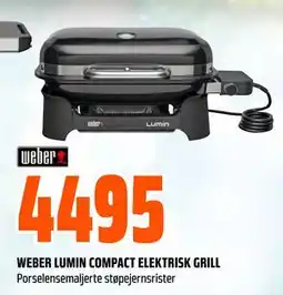 Obs Bygg WEBER LUMIN COMPACT ELEKTRISK GRILL tilbud