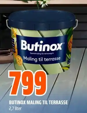 Obs Bygg BUTINOX MALING TIL TERRASSE tilbud
