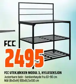 Obs Bygg FCC UTEKJØKKEN MODUL 3, HYLLESEKSJON tilbud