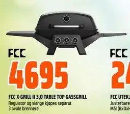 Obs Bygg FCC X-GRILL II 3,0 TABLE TOP GASSGRILL tilbud