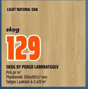 Obs Bygg SKOG BY PERGO LAMINATGULV tilbud