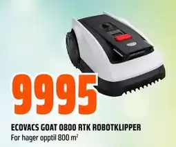 Obs Bygg ECOVACS GOAT O800 RTK ROBOTKLIPPER tilbud