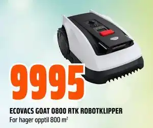 Obs Bygg ECOVACS GOAT O800 RTK ROBOTKLIPPER tilbud
