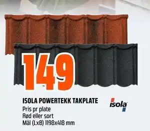 Obs Bygg ISOLA POWERTEKK TAKPLATE tilbud