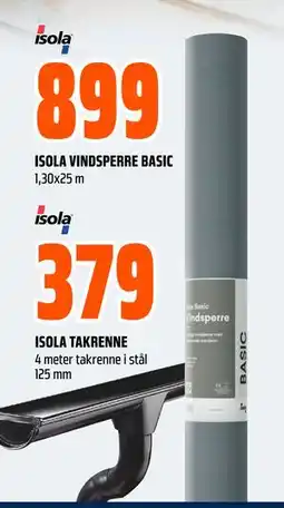 Obs Bygg ISOLA VINDSPERRE BASIC tilbud