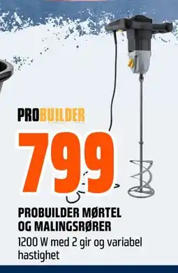 Obs Bygg PROBUILDER MØRTEL OG MALINGSRØRER tilbud