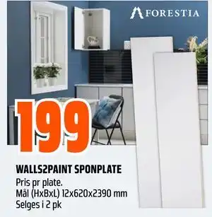 Obs Bygg WALLS2PAINT SPONPLATE tilbud
