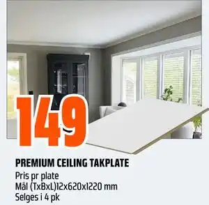Obs Bygg PREMIUM CEILING TAKPLATE tilbud