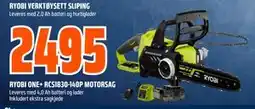 Obs Bygg RYOBI ONE+ RCS1830-140P MOTORSAG tilbud