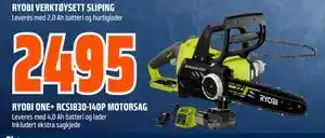 Obs Bygg RYOBI ONE+ RCS1830-140P MOTORSAG tilbud