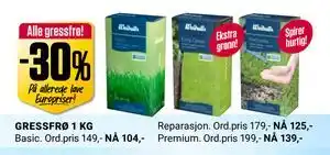 Europris GRESSFRØ 1 KG tilbud