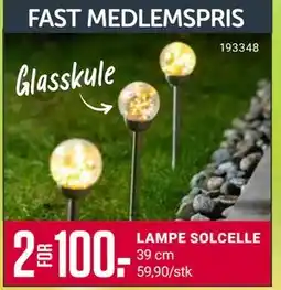 Europris LAMPE SOLCELLE tilbud