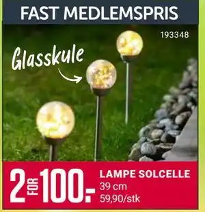 Europris LAMPE SOLCELLE tilbud