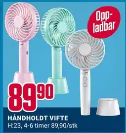 Europris HÅNDHOLDT VIFTE tilbud
