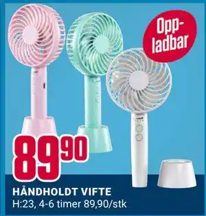 Europris HÅNDHOLDT VIFTE tilbud