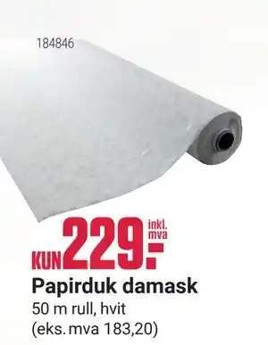 Europris Papirduk damask tilbud