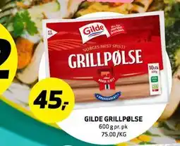 Bunnpris GILDE GRILLPØLSE tilbud