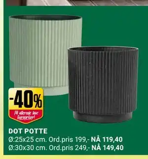 Europris DOT POTTE tilbud