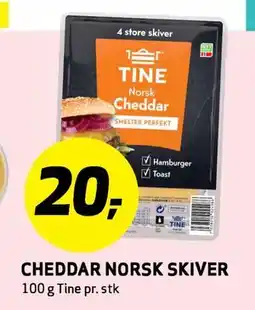 Bunnpris CHEDDAR NORSK SKIVER tilbud