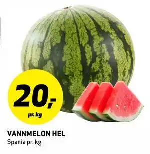 Bunnpris VANNMELON HEL tilbud
