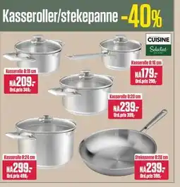 Europris Kasseroller/stekepanne tilbud