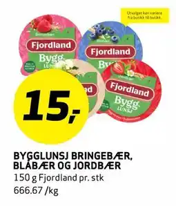 Bunnpris BYGGLUNSJ BRINGEBÆR, BLABÆR OG JORDBÆR tilbud