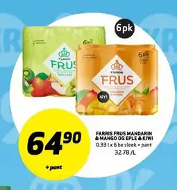 Bunnpris FARRIS FRUS MANDARIN & MANGO OG EPLE & KIWI tilbud