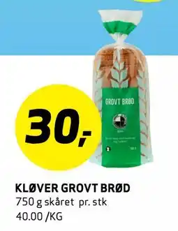 Bunnpris KLØVER GROVT BRØD tilbud