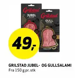 Bunnpris GRILSTAD JUBEL- OG GULLSALAMI tilbud