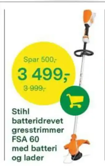 Felleskjøpet Stihl batteridrevet gresstrimmer FSA 60 tilbud