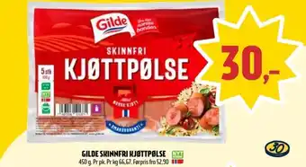 Coop Prix GILDE SKINNFRI KJØTTPØLSE NYT tilbud