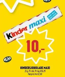 Coop Prix KINDERSJOKOLADE MAXI tilbud