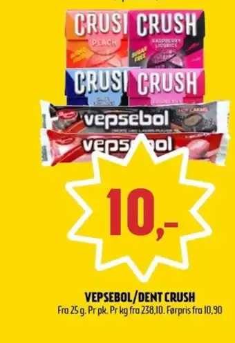Coop Prix VEPSEBOL/DENT CRUSH tilbud