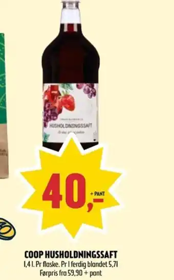 Coop Prix COOP HUSHOLDNINGSSAFT tilbud