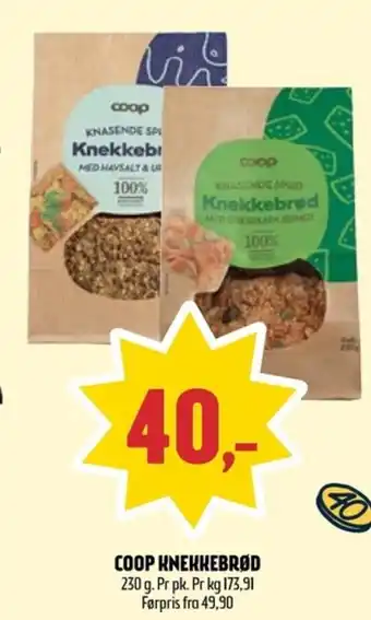 Coop Prix COOP KNEKKEBRØD tilbud