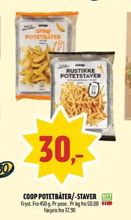 Coop Prix COOP POTETBÅTER/-STAVER tilbud