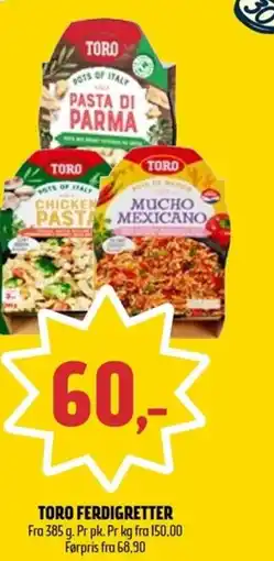 Coop Prix TORO FERDIGRETTER tilbud