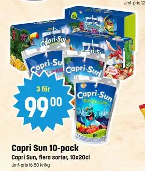 Eurocash Capri Sun, flera sorter, 10x20cl tilbud