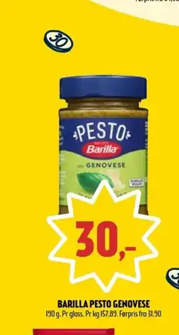 Coop Prix BARILLA PESTO GENOVESE tilbud