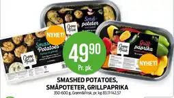 Kiwi Smashed potatoes, småpoteter, grillpaprika tilbud