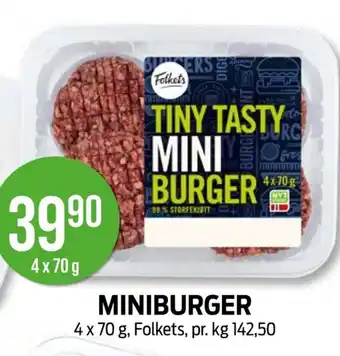 Kiwi FOLKETS Miniburger tilbud